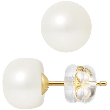 Pearline Women Earrings Freshwater Pearls 8-9 mm Gold 9 ct