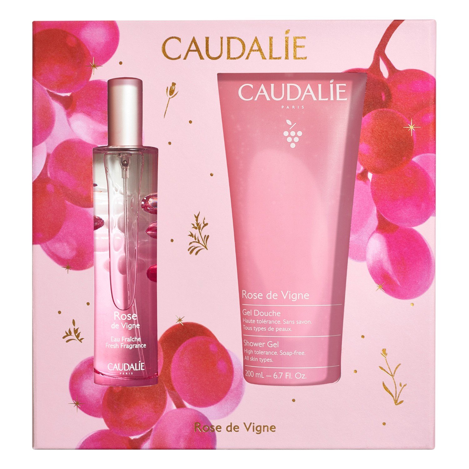 Caudalie Rose De Vigne Zestaw prezentowy: Woda + Żel pod prysznic