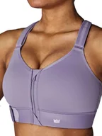 Biustonosze - BIUSTONOSZ SPORTOWY SHEFIT FIOLETOWY ŚREDNIE PODTRZYMANIE REGULOWANY M - miniaturka - grafika 1