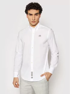 La Martina Koszula CCMC02 PP003 Biały Slim Fit - Koszule męskie - miniaturka - grafika 1