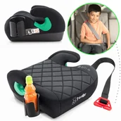 Foteliki samochodowe - FOTELIK SAMOCHODOWY PODKŁADKA SIEDZISKO CZARNO-SZARY PIKOWANY R129 125-150 CM - miniaturka - grafika 1