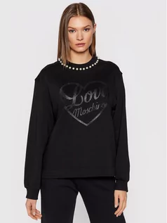 Bluzy damskie - Love Moschino Bluza W644801M 4055 Czarny Regular Fit - grafika 1