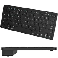 Klawiatury - Klawiatura Bezprzewodowa Bluetooth BT 3.0 uniwersalna do iPad iMac iOS Android Windows slim Czarna - miniaturka - grafika 1