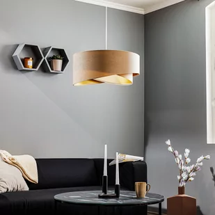 EULUNA Lampa wisząca Vivien dwukolorowa, kremowa/złota - Lampy sufitowe - miniaturka - grafika 1