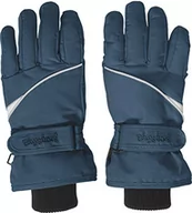 Rękawiczki - Playshoes dziecięce rękawiczki zimowe na palce z zapięciem na rzepy, niebieski (Marine 11), 4 - miniaturka - grafika 1