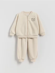 Reserved - Polarowy komplet - złamana biel - Bluzy i sweterki niemowlęce - miniaturka - grafika 1