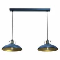 Lampy sufitowe - Milagro Lampa wisząca FELIX NAVY BLUE/GOLD 2xE27 MLP7715 - miniaturka - grafika 1
