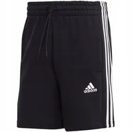 Spodenki męskie - Spodenki męskie adidas Essentials French Terry 3-Stripes czarne IC9435 2XL - miniaturka - grafika 1