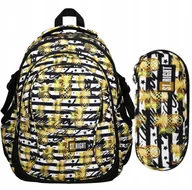 Nerki - Plecak St.Right Złote Tropiki 4-komorowy Piórnik Saszetka - miniaturka - grafika 1