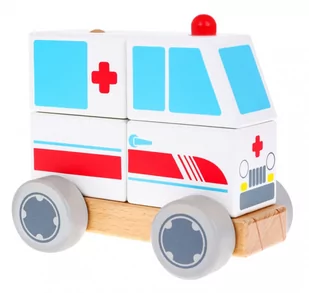 Drewniane Autko Ambulans - Zabawki interaktywne dla dzieci - miniaturka - grafika 3