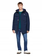 Kurtki męskie - TOMMY JEANS GRANATOWA KURTKA MĘSKA PARKA Z KAPTUREM M 6BA - miniaturka - grafika 1