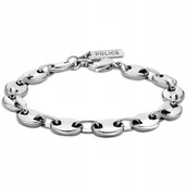 Bransolety męskie - Srebrna bransoletka męska masywny łańcuch POLICE UNYIELDING PEAGB0007701 - miniaturka - grafika 1