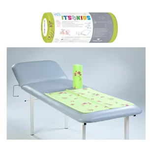 Podkład dla dzieci na rolce 50cm x 80cm limonkowy podfoliowany 54g Its4kids 25szt - Kosmetyczne akcesoria jednorazowe - miniaturka - grafika 1
