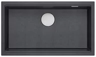 Zlewozmywaki - QUADRON Zlewozmywak (76x44) DASH 110 czarny, elementy stalowe HQD7644U8_BS_U - miniaturka - grafika 1