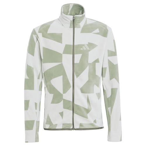 adidas uniseks-kind Terrex Kids Multi Printed Full-Zip Fleece, halo green/tent green, 13-14 Years