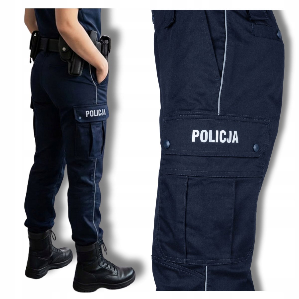 Spodnie służbowe do trzewików policyjne granatowe policja 94/182 cm