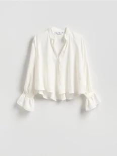 Reserved - Koszula z modalem - złamana biel - Moda i Uroda OUTLET - miniaturka - grafika 1