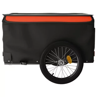 Przyczepka rowerowa, czarno-pomarańczowa, 45 kg, żelazo Lumarko! - Przyczepki rowerowe - miniaturka - grafika 7