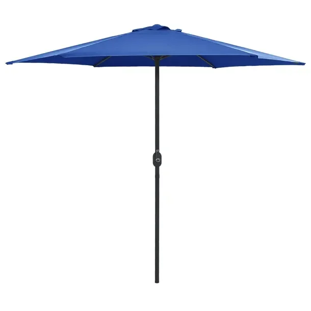 Parasol ogrodowy z mechanizmem korbkowym, 270 x 246 cm, lazurowy