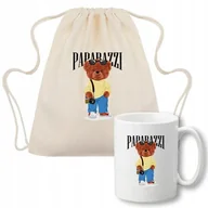 Kubki - Zestaw Worek Beżowy + Kubek Biały MISIE TEDDY Wz - miniaturka - grafika 1