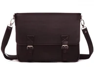 Teczki i aktówki - BRĄZOWA LISTONOSZKA MĘSKA TORBA NA RAMIĘ SOLOME MERLO - miniaturka - grafika 1