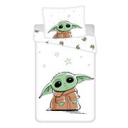 Pościel dla dzieci - Bawełniana dziecięca pościel jednoosobowa 140x200 cm Star Wars Baby Yoda – Jerry Fabrics - miniaturka - grafika 1