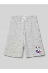 Szorty z dzianiny dresowej z nadrukiem z logo - Champion - Spodnie sportowe damskie - miniaturka - grafika 1