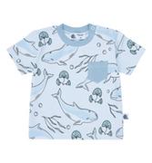 Body dla niemowląt - T-Shirt Niemowlęcy Błękitny Morświny - 62 - miniaturka - grafika 1