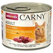 Mokra karma dla kotów - Animonda Carny Adult Wołowina + Kurczak Puszka 200G - miniaturka - grafika 1