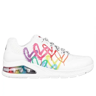 Buty Skechers Uno 2 - Floating Love W 155521-WHT białe - Buty sportowe damskie - miniaturka - grafika 10