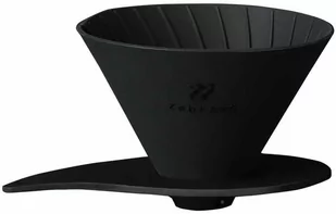 Hario - Zebrang V60-01 Flat Dripper - Składany drip silikonowy czarny - Zaparzacze i kawiarki - miniaturka - grafika 1