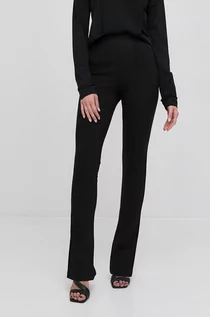 Spodnie damskie - BOSS Spodnie damskie kolor czarny dopasowane high waist - grafika 1