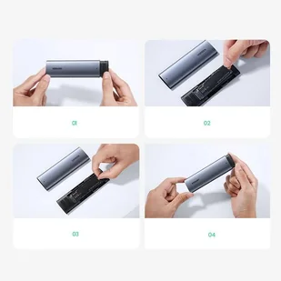 Ugreen kieszeń na dysk SSD M.2 obudowa dysku USB 3.2 Gen 2 (SuperSpeed USB 10 Gbps) + kabel USB Typ C 0,5m szary (CM400 10902) - Kable USB - miniaturka - grafika 13