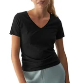 Bluzki damskie - T-shirt damski 4FWAW24TTSHF1649 - czarny M - miniaturka - grafika 1