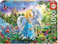 Puzzle - Educa Puzzle 1000 elementów Księżniczka i jednorożec - miniaturka - grafika 1