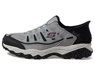 Klapki i japonki męskie - Skechers Męskie klapki Afterburn M. Fit Ridgeburn, szary czarny, 42 EU - miniaturka - grafika 1