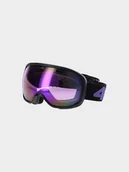 Gogle narciarskie - 4F Gogle narciarskie z lustrzaną powłoką dziecięce - fioletowe Uniwersalny - miniaturka - grafika 1