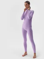 Bielizna sportowa damska - 4F Bielizna termoaktywna bezszwowa (dół) damska - fioletowa M/L - miniaturka - grafika 1