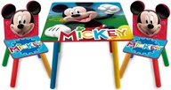 Stoliki dla dzieci - Disney Myszka Mickey drewniany stół i 2 krzesła zestaw od Nixy Children - miniaturka - grafika 1