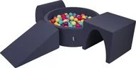 Suche baseny - KiddyMoon KiddyMoon Piankowy plac zabaw PPZP-OK30D-124 z piłeczkami granatowy: jasny zielony-żółty-turkus-pomarańcz-ciemny róż-fiolet basen 200/klin L/górka/tunel Zabawka plac zabaw - miniaturka - grafika 1