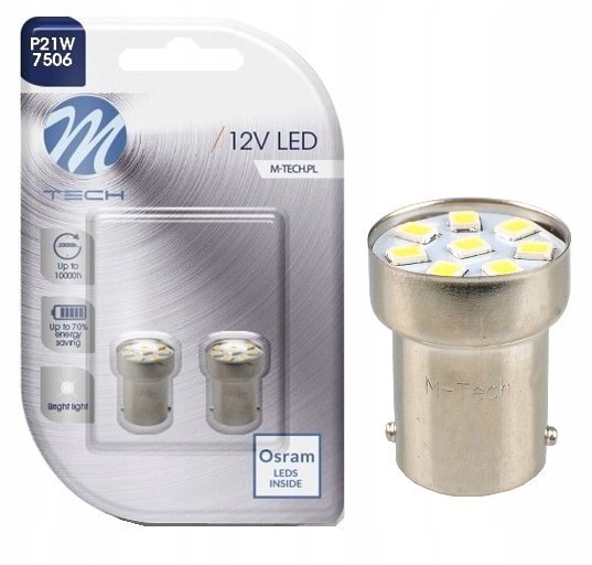 Żarówka R5w Ba15s Osram Led M-tech Retrofit G18 5007 White Biała