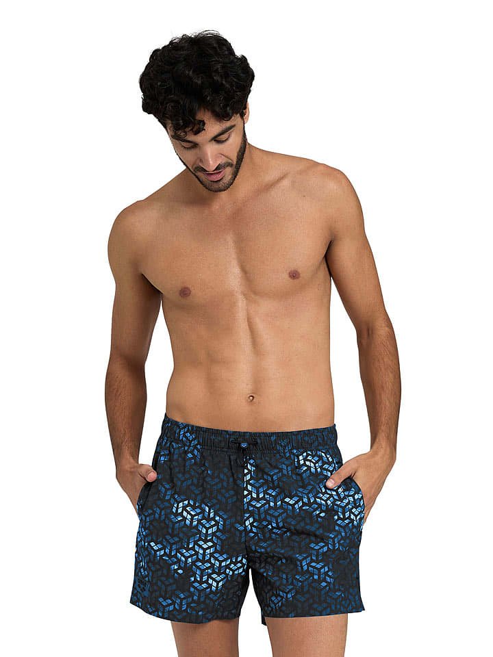 Arena Szorty kąpielowe w kolorze czarno-turkusowym