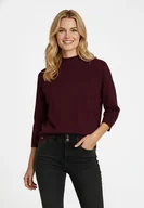 Swetry damskie - Burgundowy sweter S-TILLY - miniaturka - grafika 1