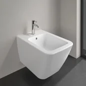 Bidety - Villeroy & Boch Finion Bidet podwieszany 37,5x56 cm z powłoką CeramicPlus stone white 446500RW - odbiór osobisty: Kraków, Warszawa - miniaturka - grafika 1