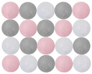 Cotton Balls 20LED 6cm Girlanda Lampki Na Prąd - Girlandy - miniaturka - grafika 1