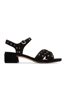 Clarks Skórzane sandały w kolorze czarnym - Sandały damskie - miniaturka - grafika 1