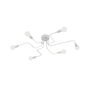 Lampa wisząca zwis żyrandol lampa na sufit biała LED E27 - Lampy sufitowe - miniaturka - grafika 1