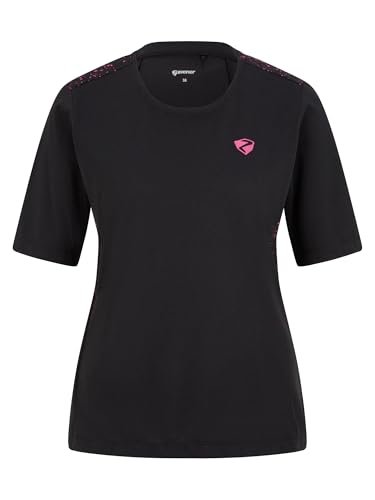 Ziener Nemeralda damska koszulka funkcyjna - rower outdoor|fitness sport - oddychająca, szybkoschnąca, z krótkim rękawem, czarna, 38