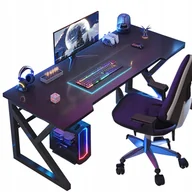 Biurka gamingowe - Biurko Gamingowe Stół Gamingowy Dla Gracza Komputerowe Czarne Duże Loft - miniaturka - grafika 1