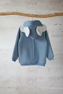 Bluzy dla chłopców - Bluza z kapturem z uszami słonia dla dziecka błękitna - miniaturka - grafika 1